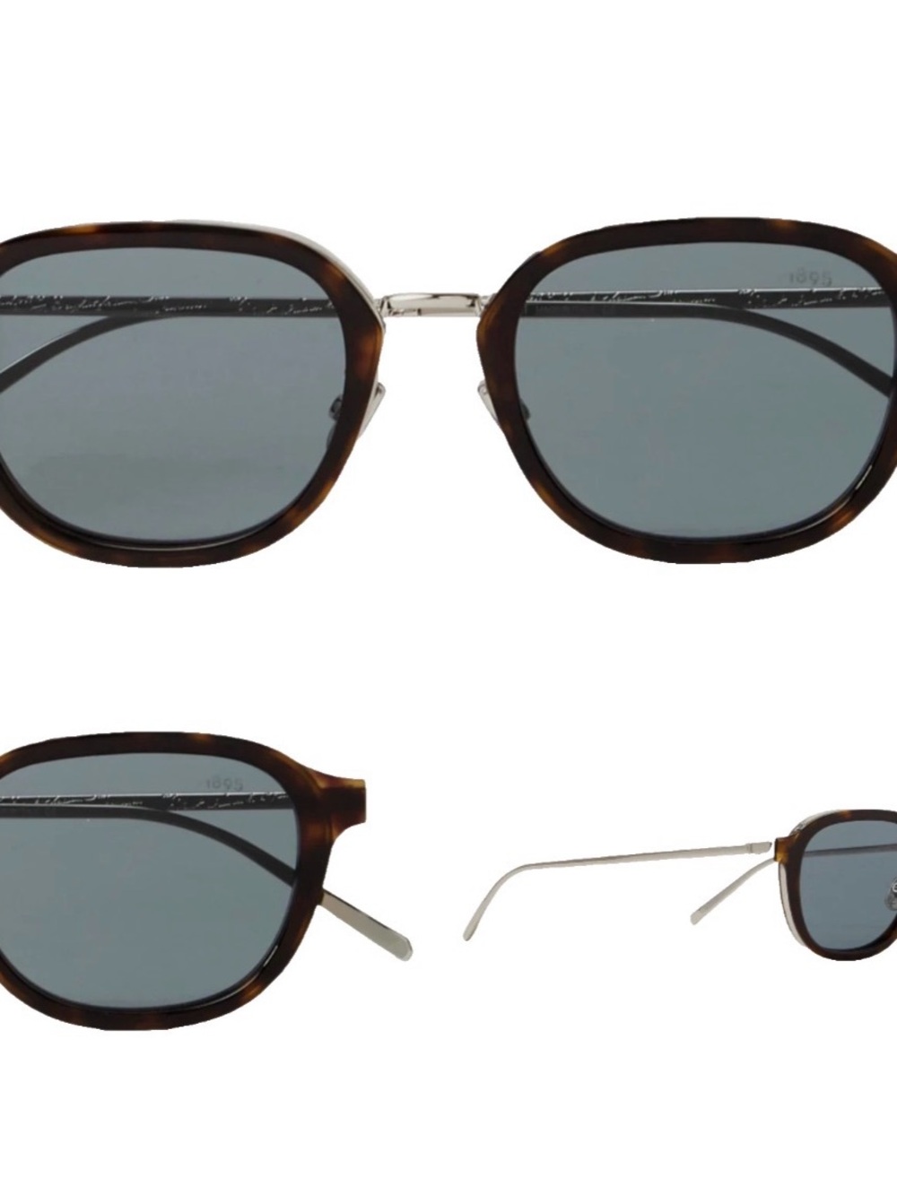 BERLUTI Rund Acetate Frame Silver Sunglasses Sonnenbrille Brille Glasses